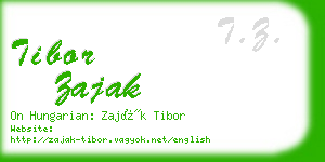 tibor zajak business card